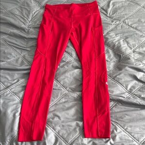 Red lululemon Athletic Leggings